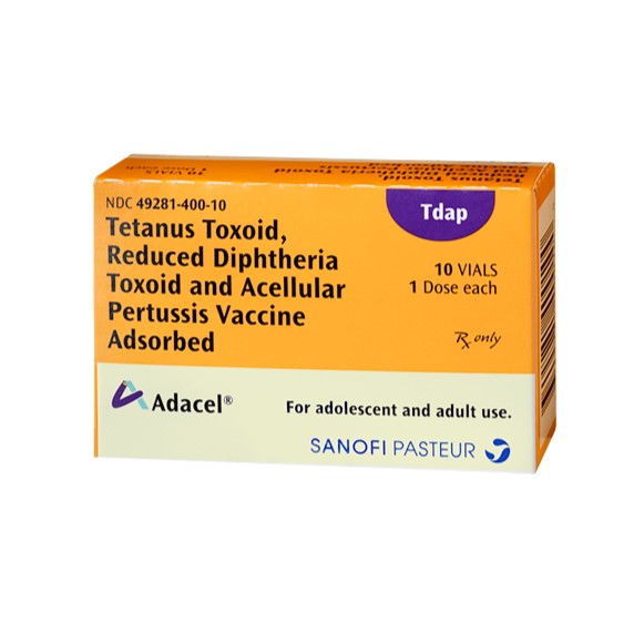 Adacel® Tdap Vaccine 10 to 64 Years of Age Tetanus Toxoid, Reduced Diphtheria Toxoid and Acellular Pertussis Vaccine, Adsorbed, Preservative Free Injection Single Dose Vial 0.5 mL by Sanofi Pasteur (Aventis)  ID 49281-0400-10